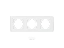 Рамка для выключателей и розеток Arlight FRM-OMALI-GS-3-WH / 049696