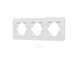 Рамка для выключателей и розеток Arlight FRM-OMALI-GS-3-WH / 049696