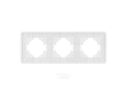 Рамка для выключателей и розеток Arlight FRM-OMALI-GS-3-WH / 049696