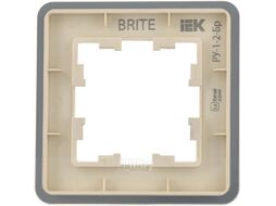 Рамка для выключателей и розеток IEK Brite BR-M12-G-41-K98 (песчаный)
