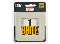Рамка для выключателей и розеток IEK Brite BR-M12-G-41-K98 (песчаный)