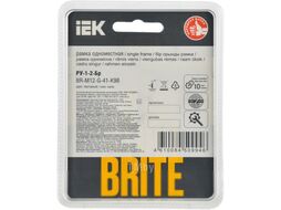 Рамка для выключателей и розеток IEK Brite BR-M12-G-41-K98 (песчаный)