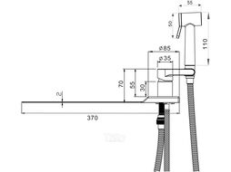 Смеситель для биде (Lt) D25-A, серия SETA оружейная сталь, AV Engineering AVSET06GM