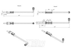 Задвижка дверная ЗД-15, белый цинк STARFIX SMP-75901-1