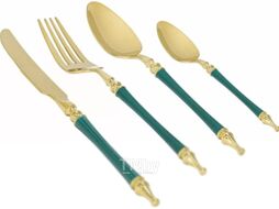 Набор столовых приборов Lenardi 197-021 (24пр, зеленый)