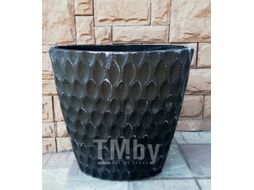 Вазон ForGarden Файберклэй Modern BN10366 (состаренный черный)