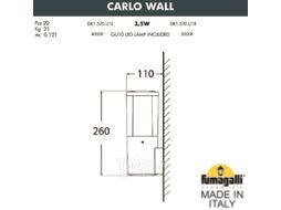 Бра уличное Fumagalli Carlo DR1.570.000.WXU1L