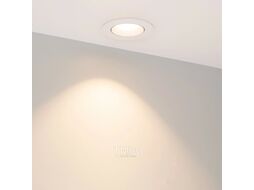Точечный светильник Arlight MS-ATOLL-BUILT-TURN-R94-10W Warm3000 WH 36deg / 044598