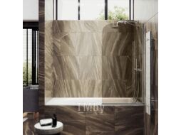 Стеклянная шторка для ванны MaybahGlass MGV-139-5у (бронзовое стекло/хром матовый)