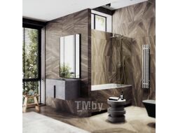 Стеклянная шторка для ванны MaybahGlass MGV-139-5у (бронзовое стекло/хром матовый)