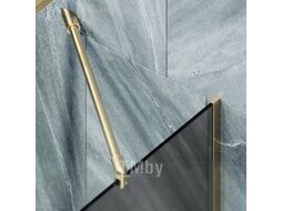 Стеклянная шторка для ванны MaybahGlass MGV-141-3у (графитовое матовое стекло/золотой)