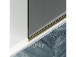 Стеклянная шторка для ванны MaybahGlass MGV-141-3у (графитовое матовое стекло/золотой)
