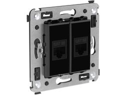 Розетка DKC Avanti RJ-45 / 4402664 (черный квадрат)