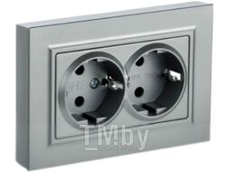 Розетка IEK Brite BR-R24-16-K47-F (алюминий)