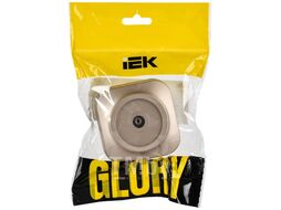 Розетка IEK Glory EAH10-K37M (шампань матовый)