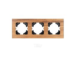 Рамка для выключателей и розеток Arlight FRM-XSILO-WD-3-SNL / 051276