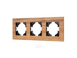 Рамка для выключателей и розеток Arlight FRM-XSILO-WD-3-SNL / 051276