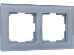 Рамка для выключателей и розеток Werkel W0021115 / a050964 (серый/стекло)