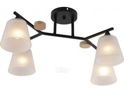 Потолочный светильник Mirastyle MH-1502/4 BK+WOOD