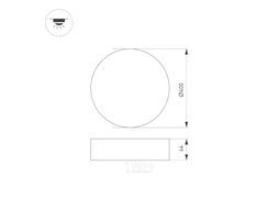 Потолочный светильник Arlight SP-RONDO-R400-40W Day4000 WH 120deg / 034816