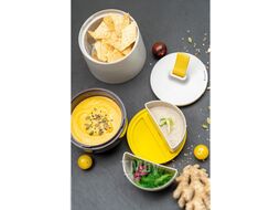 Ланч-бокс Smart Solutions Meals / SS-TR-ABS-GR-800 (светло-серый/темно-сливовый)