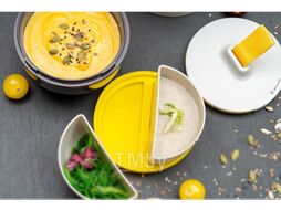 Ланч-бокс Smart Solutions Meals / SS-TR-ABS-GR-800 (светло-серый/темно-сливовый)
