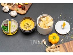 Ланч-бокс Smart Solutions Meals / SS-TR-ABS-GR-800 (светло-серый/темно-сливовый)