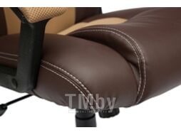 Кресло геймерское Tetchair Driver экокожа/ткань (коричневый/бронзовый)