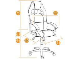 Кресло геймерское Tetchair Driver экокожа/ткань (коричневый/бронзовый)