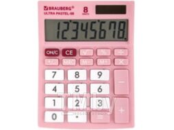 Калькулятор Brauberg Ultra Pastel-08-PK / 250514 (розовый)