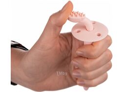 Зубная щетка Canpol Силиконовая с прорезывателем и ограничителем 51/500 (розовый)