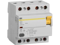 Дифференциальный автомат IEK ВД1-63 4Р 40А 30мА / MDV10-4-040-030