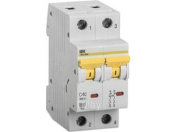 Выключатель автоматический IEK ВА 47-60M 2п 40А C 6кА / MVA31-2-040-C