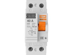 Устройство защитного отключения TDM ВД63 2Р 40А 100мА / SQ0220-0019