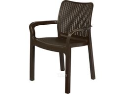 Стул пластиковый Ingreen Rattan / ING6182ГШК (горький шоколад)