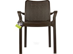 Стул пластиковый Ingreen Rattan / ING6182ГШК (горький шоколад)
