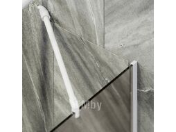 Стеклянная шторка для ванны MaybahGlass MGV-125-1у (бронзовое матовое стекло/белый матовый)