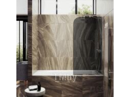 Стеклянная шторка для ванны MaybahGlass MGV-146-4у (графитовое стекло/хром глянцевый)