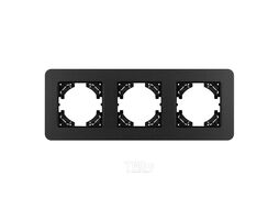 Рамка для выключателей и розеток Arlight FRM-AKIRY-SFAL-3-BK / 049741
