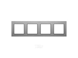 Рамка для выключателей и розеток Arlight FRM-GLARE-GS-4-GR / 043804
