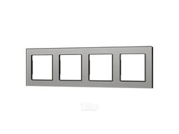 Рамка для выключателей и розеток Arlight FRM-GLARE-GS-4-GR / 043804