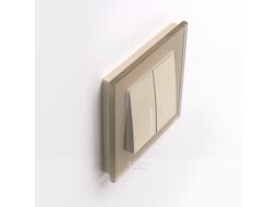 Рамка для выключателей и розеток Werkel W0011111 / a050793 (шампань/стекло)
