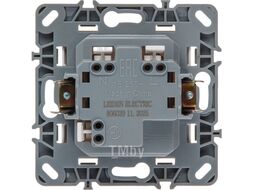 Розетка 1-ая (скрытая, механизм, шторки, с/з) белая, Steen, LEIDEN ELECTRIC 806039