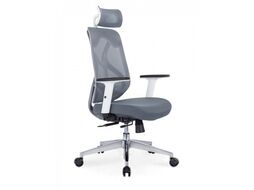 Кресло офисное Norden Имидж Grey / YS-0817H(D+T)W (белый пластик/серая сетка)