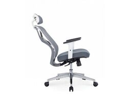 Кресло офисное Norden Имидж Grey / YS-0817H(D+T)W (белый пластик/серая сетка)