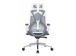 Кресло офисное Norden Имидж Grey / YS-0817H(D+T)W (белый пластик/серая сетка)