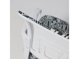 Кресло офисное AksHome Ricci New White (черный/белый диор)