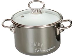 Кастрюля СтальЭмаль Bon Appetit / 8SD185S (мокрый асфальт)