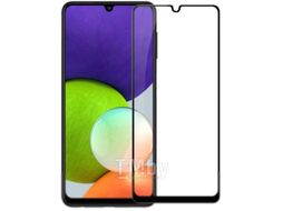 Защитное стекло для телефона Case Full Glue для Galaxy A22 4G (черный)