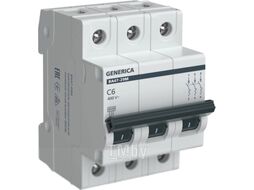 Выключатель автоматический Generica ВА 47-29М 3Р C 6А 4.5кА / MVA21-3-006-C-G